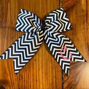 Black and White Cheer Bow